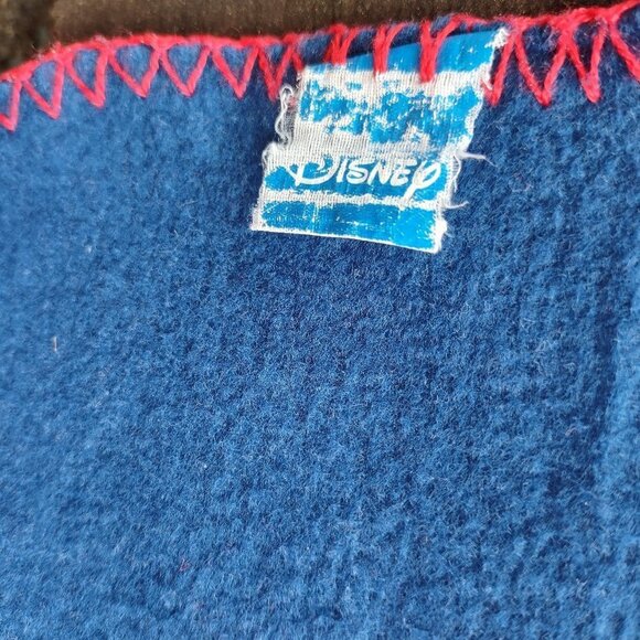 Vintage Disney Mickey Mouse Fleece Throw Blanket  47" x 58"  Carnival Stripe - Picture 7 of 9
